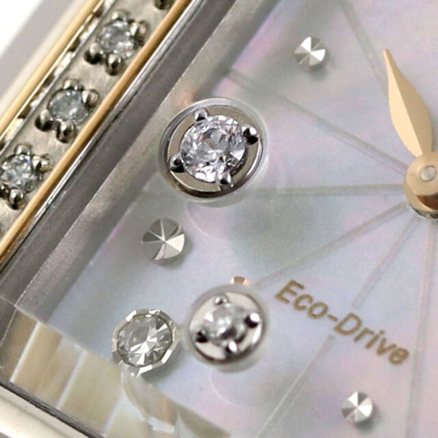 シチズン CITIZEN 腕時計 レディース EG7068-16D エル エコ・ドライブ ダイヤモンド スクエアケース CITIZEN L エコ・ドライブ（G620） ホワイトシェルxブラウン アナログ表示