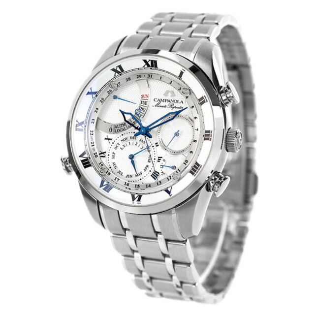 【新品】シチズン CITIZEN 腕時計 メンズ AH7060-53A カンパノラ コンプリケーション ミニッツリピーター CAMPANOLA COMPLICATION MINUTE REPEATER クオーツ（CAL.6762） シルバーxシルバー アナログ表示最大約205cmラグ幅