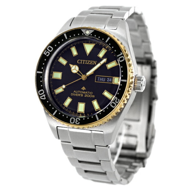 シチズン CITIZEN 腕時計 メンズ NY0125-83E プロマスター マリーンシリーズ メカニカルダイバー 200m PROMASTER MARINE 自動巻き（8204/手巻き付） ブラックxシルバー アナログ表示