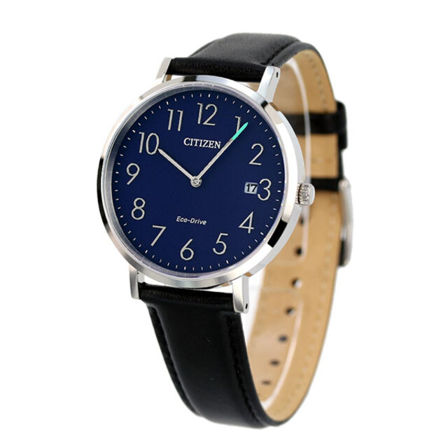 シチズン CITIZEN 腕時計 メンズ AU1081-01L シチズン コレクション レコードレーベル スタンダードスタイルプラス エコ・ドライブ 特定店取扱いモデル RECORD LABEL Standard Style + エコ・ドライブ（J165/日本製） ブルーxブラック アナログ表示
