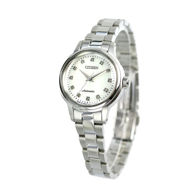 シチズン CITIZEN 腕時計 レディース PR1030-57D コレクション メカニカル CITIZEN COLLECTION 自動巻き（6628/手巻き付） ホワイトシェルxシルバー アナログ表示