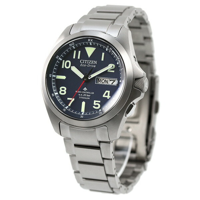CITIZEN - シチズン 腕時計 メンズ AT6080-53L CITIZEN エコ・ドライブ電波（H100/日本製） ネイビーxシルバー アナログ表示