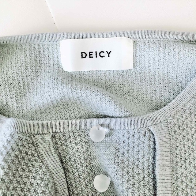 deicy - デイシー ニットワンピース 長袖 水色 リボンの通販 by shop