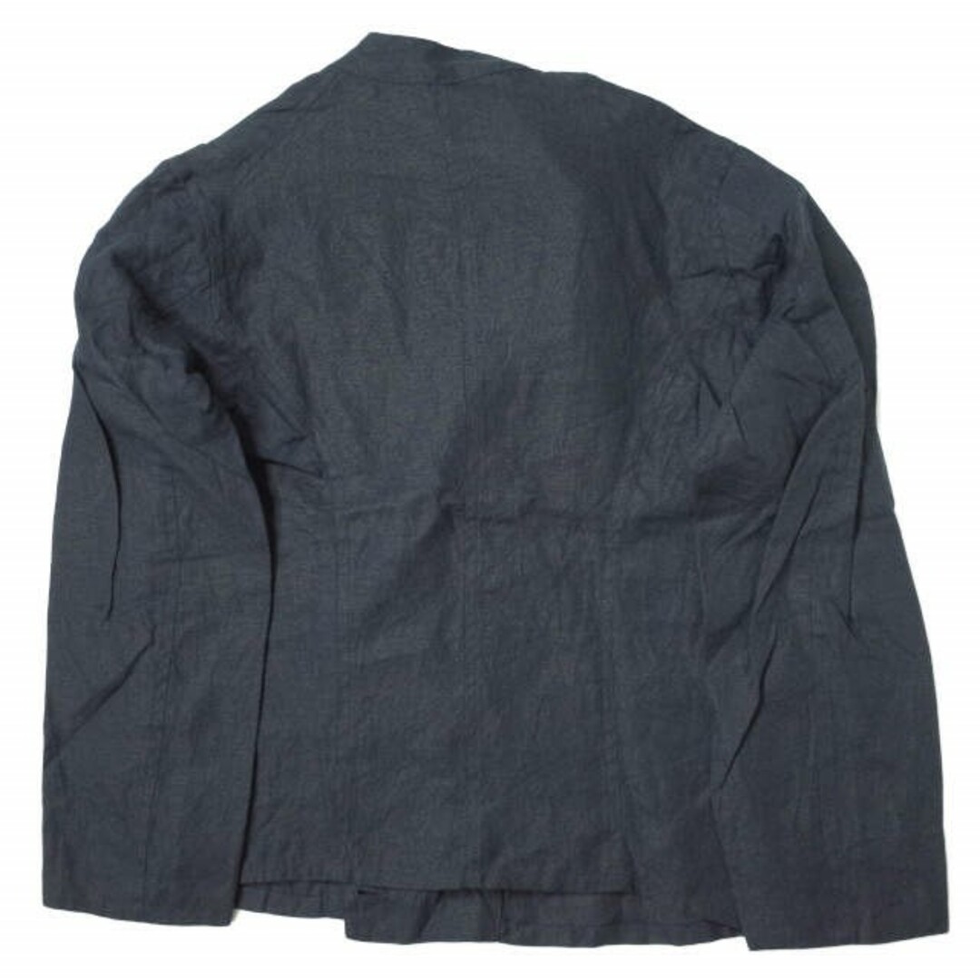 ANATOMICA アナトミカ フランス製 AEROMECANO - LINEN アエロメカノ リネンノーカラーダブルジャケット 2 NAVY ワーク アウター【ANATOMICA】 1