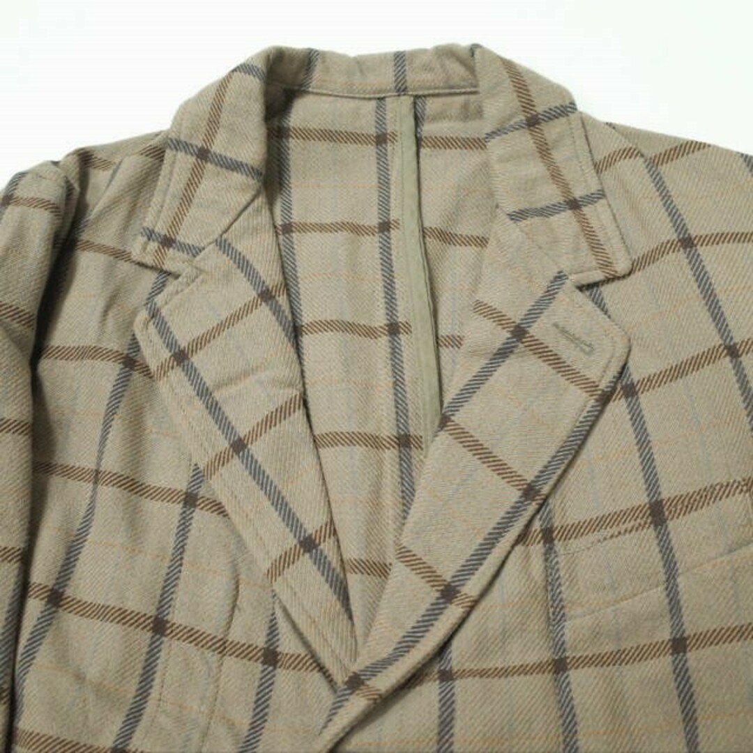 ANATOMICA アナトミカ フランス製 CAVALIER - COTTON PLAID キャバリエ コットンチェック3Bジャケット 50 BEIGE テーラード アウター【ANATOMICA】 2