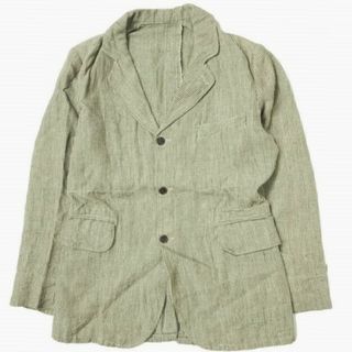 アナトミカ(ANATOMICA)のANATOMICA アナトミカ フランス製 CAVALIER - IRISH LINEN STRIPE キャバリエ アイリッシュリネンストライプ3Bジャケット 44 BROWN KHAKI テーラード アウター【中古】【ANATOMICA】(テーラードジャケット)