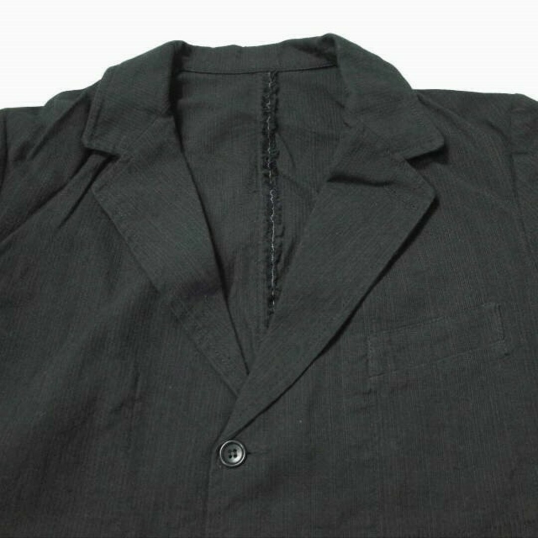 ANATOMICA アナトミカ フランス製 CAVALIER - COTTON STRIPE キャバリエ コットンストライプ3Bジャケット 48 BLACK テーラード アウター【ANATOMICA】 2