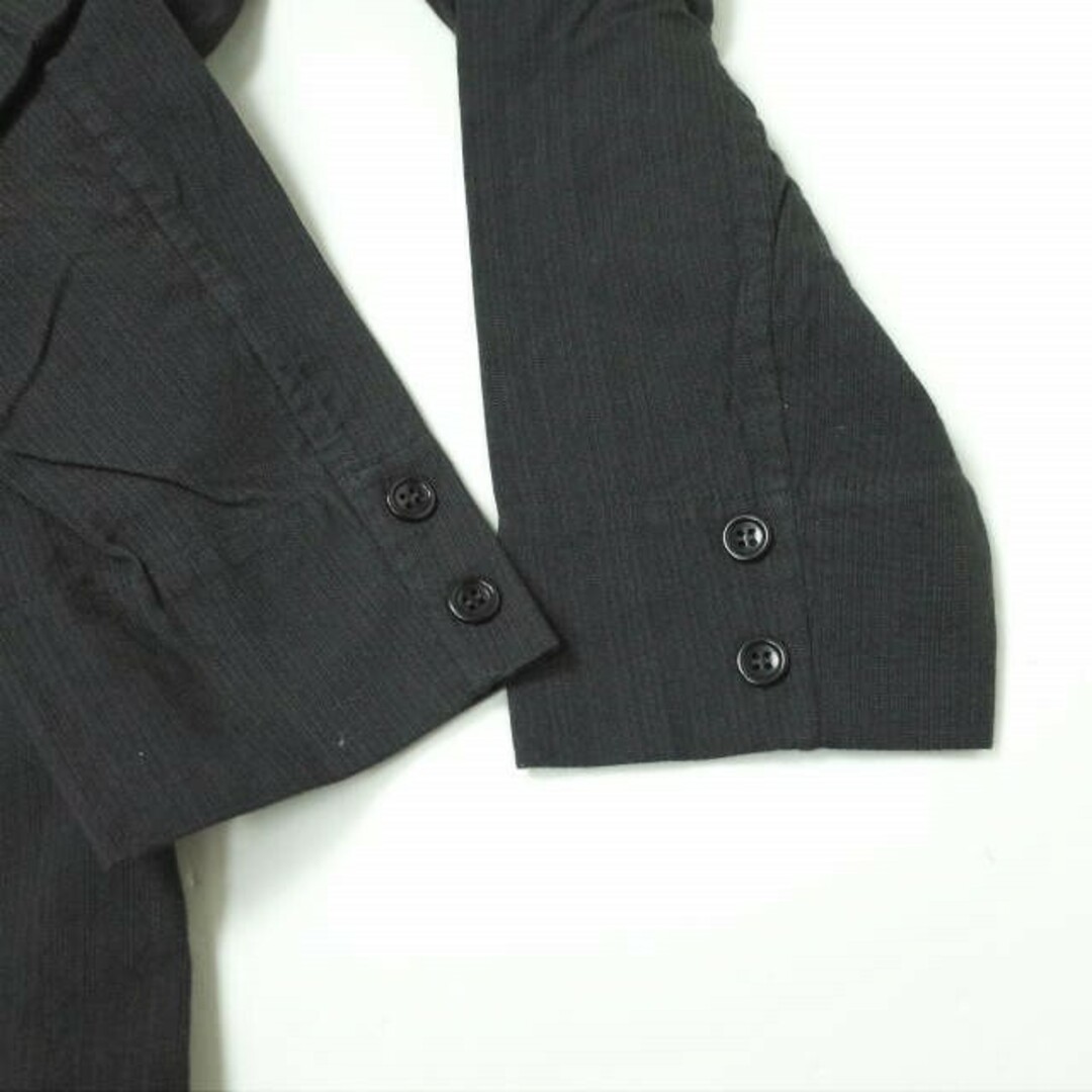 ANATOMICA アナトミカ フランス製 CAVALIER - COTTON STRIPE キャバリエ コットンストライプ3Bジャケット 48 BLACK テーラード アウター【ANATOMICA】 4