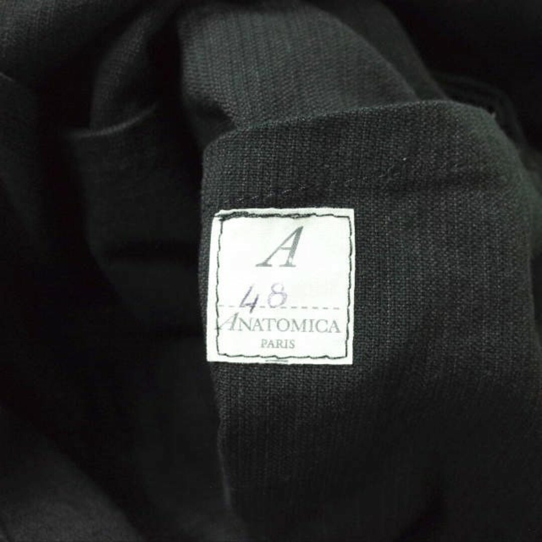 ANATOMICA アナトミカ フランス製 CAVALIER - COTTON STRIPE キャバリエ コットンストライプ3Bジャケット 48 BLACK テーラード アウター【ANATOMICA】 5