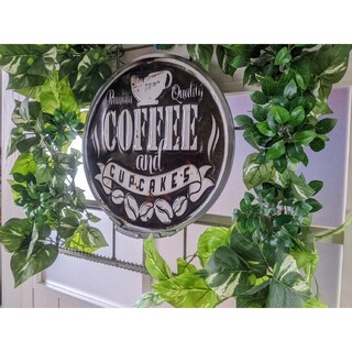 カフェ 看板CAFE COFFEE 喫茶店 壁掛け看板 2way自立式看板(店舗用品)