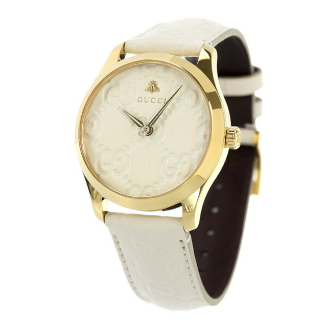 Gucci - グッチ 腕時計 ユニセックス YA1264033A GUCCI クオーツ ホワイトxホワイト アナログ表示