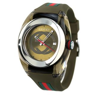 グッチ(Gucci)の【新品】グッチ GUCCI 腕時計 メンズ YA137106 シンク SYNC クオーツ カーキxカーキ アナログ表示(腕時計(アナログ))