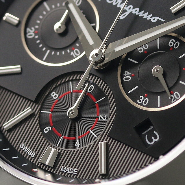 サルヴァトーレ・フェラガモ Salvatore Ferragamo 腕時計 メンズ FFM080016 1898 42mm 1898 42mm クオーツ（Ronda 5040D） ブラックxシルバー アナログ表示