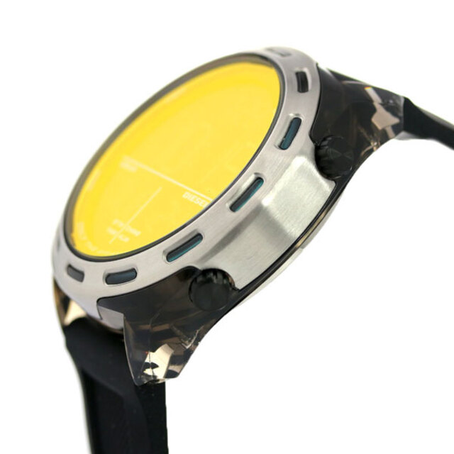 DIESEL(ディーゼル)の【新品】ディーゼル DIESEL 腕時計 メンズ DZ1893 クラッシャー 47.5mm CRUSHER 47.5mm クオーツ ブラック（偏光ガラス）xブラック デジタル表示 メンズの時計(腕時計(アナログ))の商品写真