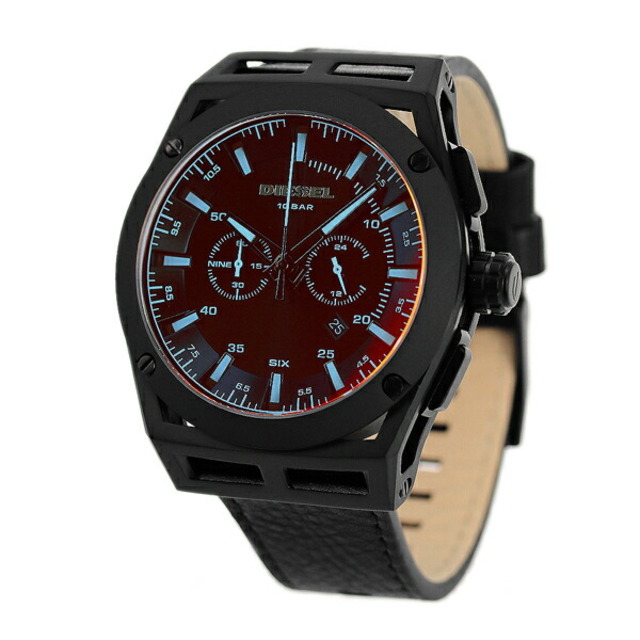 生まれのブランドで 【新品】ディーゼル アナログ表示 ブラック（偏光ガラス）xブラック クオーツ 48mm TIMEFRAME 48mm タイムフレーム DZ4544 メンズ 腕時計 DIESEL 腕時計(アナログ)