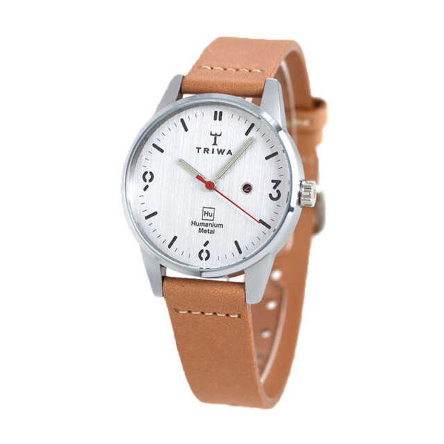 トリワ TRIWA 腕時計 メンズ HU34L-SS010612 ヒューマニウム メタル 34mm HUMANIUM METAL 34mm クオーツ（MIYOTA GL10-3H 日本製） ライトグレーxライトブラウン アナログ表示