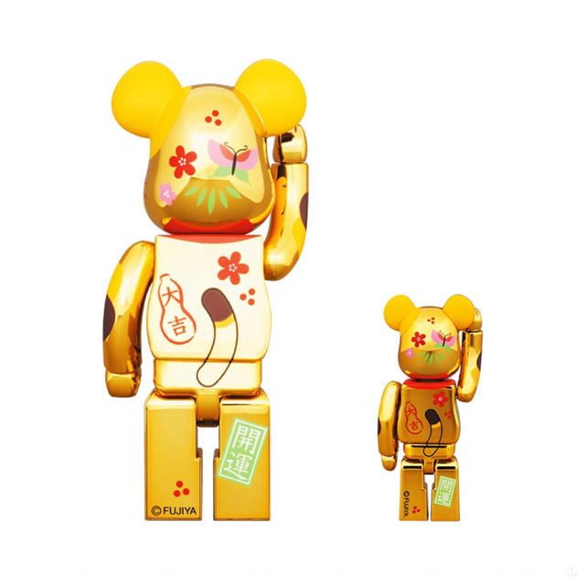 BE@RBRICK 招き猫 ペコちゃん 福 金メッキ 100% & 400% vmotosoco.com.py