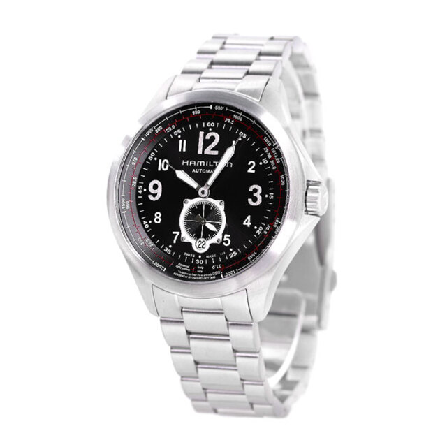 Hamilton - ハミルトン 腕時計 メンズ H76655133 HAMILTON 自動巻き ブラックxシルバー アナログ表示