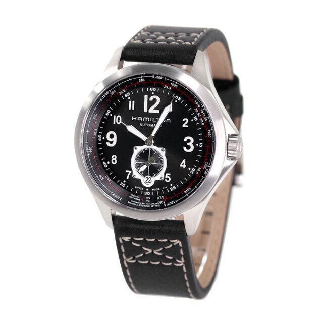 ハミルトン HAMILTON 腕時計 メンズ H76655733 カーキ アヴィエーション 自動巻き ブラックxブラック アナログ表示