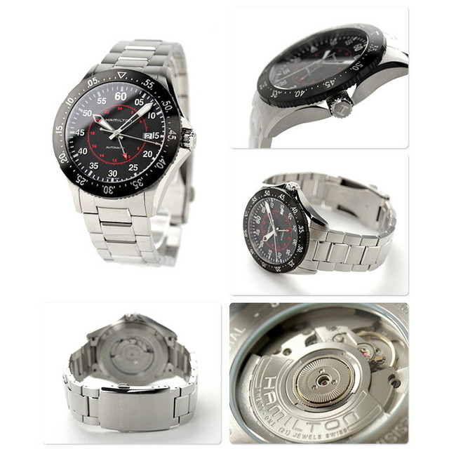 Hamilton - ハミルトン 腕時計 H76755135 HAMILTON 自動巻き（2893-2） ブラックxシルバー