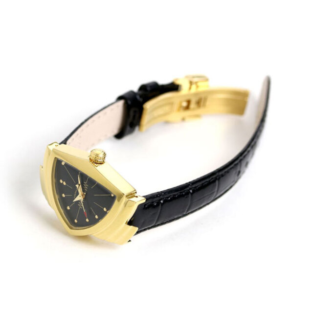 ハミルトン HAMILTON 腕時計 レディース H24101731 ベンチュラ 24mm VENTURA 24mm クオーツ ブラックxブラック アナログ表示