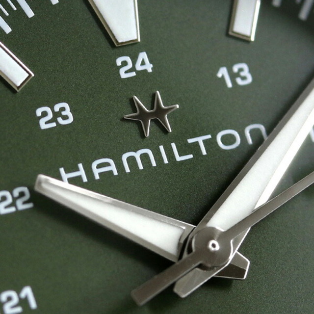 ハミルトン HAMILTON 腕時計 メンズ H82375161 カーキ ネイビー スキューバ オート 40mm KHAKI NAVY SCUBA AUTO 40mm 自動巻き（H-10/手巻き付） グリーンxシルバー アナログ表示