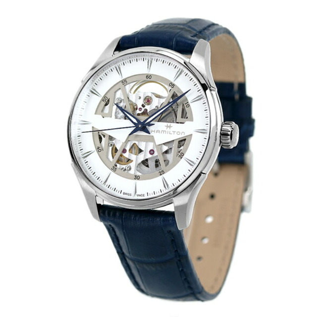 Hamilton - ハミルトン 腕時計 メンズ H42535610 HAMILTON 自動巻き（H-10-S/手巻き付） ホワイト/スケルトンxネイビー アナログ表示