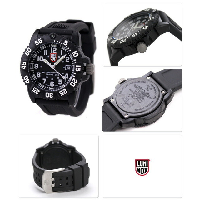 最大約cmバンド幅【新品】ルミノックス LUMINOX  腕時計 レディース 7051 クオーツ ブラックxブラック