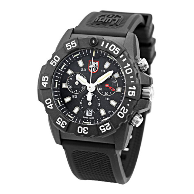 ルミノックス LUMINOX 腕時計 メンズ 3581 ネイビーシールズ クロノグラフ 3580 シリーズ 45mm NAVY SEAL CHRONOGRAPH 3580 SERIES 45mm クオーツ（Ronda 5030.D） ブラックxブラック アナログ表示