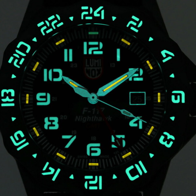 ルミノックス LUMINOX 腕時計 メンズ 6441 F-117 ナイトホーク 6440 シリーズ 44mm F-117 NIGHTHAWK 6440 SERIES 44mm クオーツ（Ronda 515.24H） ブラックxブラック アナログ表示
