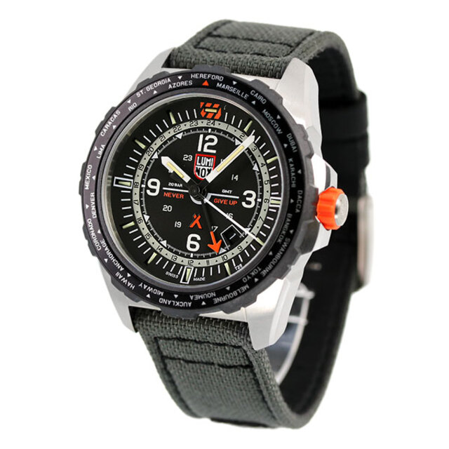 ルミノックス LUMINOX 腕時計 メンズ 3761 ベア グリルス サバイバル 3760 エアー シリーズ 45mm BEAR GRYLLS SURVIVAL 3760 AIR SERIES 45mm クオーツ（Ronda 515 HF6） ブラックxカーキ アナログ表示