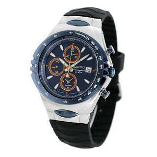 セイコー(SEIKO)の【新品】セイコー 腕時計 メンズ SNAF85PC ジウジアーロ デザイン マッキナ・スポルティーバ GIUGIARO DESIGN Limited Edition Macchina Sportiva クオーツ（7T62/日本製） ブルーxブラック アナログ表示(腕時計(アナログ))