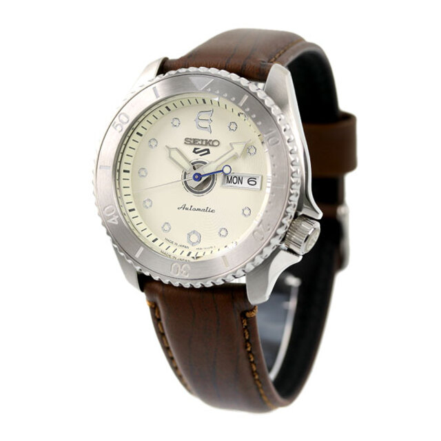 SEIKO - セイコー 腕時計 メンズ SBSA103 自動巻き（4R36/手巻き付） アイボリーxブラウン アナログ表示