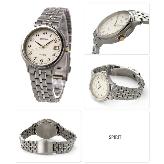 セイコー 腕時計 メンズ SBTC003 セイコーセレクション クオーツ（7N42） アイボリーxシルバー アナログ表示