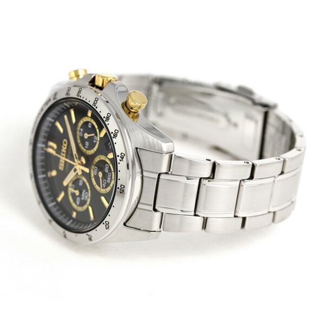 セイコー 腕時計 メンズ SBTR015 セイコーセレクションクロノグラフ 42mm CHRONOGRAPH 42mm クオーツ（8T63/日本製） ブラックxシルバー アナログ表示