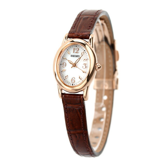 【新品】セイコー 腕時計 レディース SWFA148 セイコーセレクション ソーラー（V117） シルバーxダークブラウン アナログ表示約12-175cmバンド幅