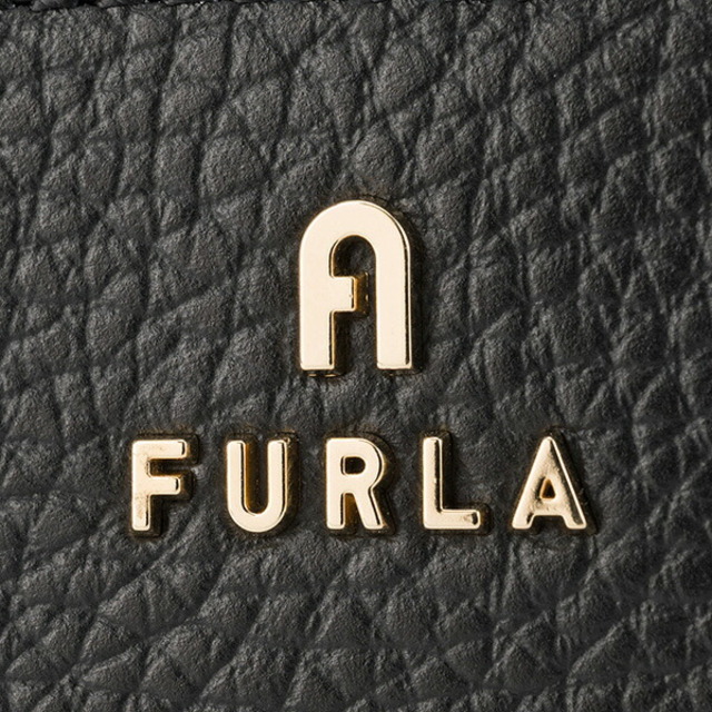 新品 フルラ FURLA 2つ折り財布 カメリア コンパクトウォレット M ネロ
