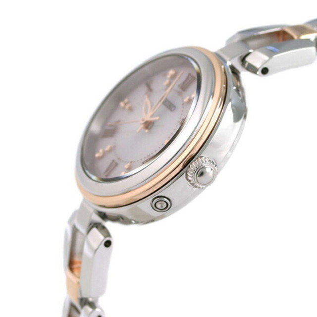セイコー SEIKO 腕時計 レディース SWFH090 セイコーセレクションブレスレット 電波ソーラー（1B21/日本製） ピンクxピンクゴールド/シルバー アナログ表示