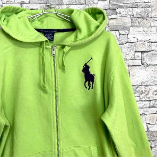 ポロラルフローレン(POLO RALPH LAUREN)のRALPH LAUREN ラルフローレン ロゴスウェットパーカー 黄緑 XL(パーカー)