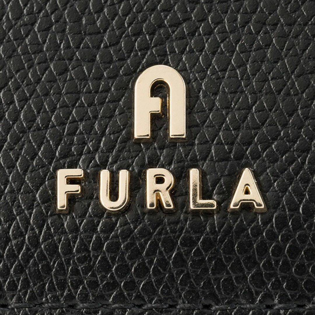 新品 フルラ FURLA 2つ折り財布 カメリア コンパクトウォレット M ネロ