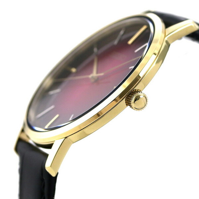 セイコー SEIKO 腕時計 メンズ SCXP128 セイコー セレクション ゴールドフェザー デザイン復刻モデル 38mm クオーツ（7N01/日本製） マゼンダグラデーションxブラック アナログ表示