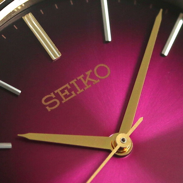 セイコー SEIKO 腕時計 レディース SCXP138 セイコー セレクション ゴールドフェザー デザイン復刻モデル 30mm クオーツ（7N01/日本製） マゼンダグラデーションxブラック アナログ表示