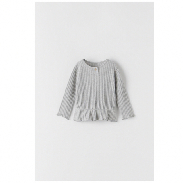 ZARA KIDS(ザラキッズ)のzarababy ソフトタッチテクスチャーtシャツ キッズ/ベビー/マタニティのキッズ服女の子用(90cm~)(Tシャツ/カットソー)の商品写真