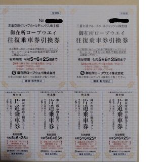 2人分　御在所ロープウェイ券2枚　リフト券4枚(その他)