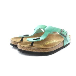 ビルケンシュトック(BIRKENSTOCK)のビルケンシュトック コンフォートサンダル 23.0cm ライトグリーン 茶(サンダル)