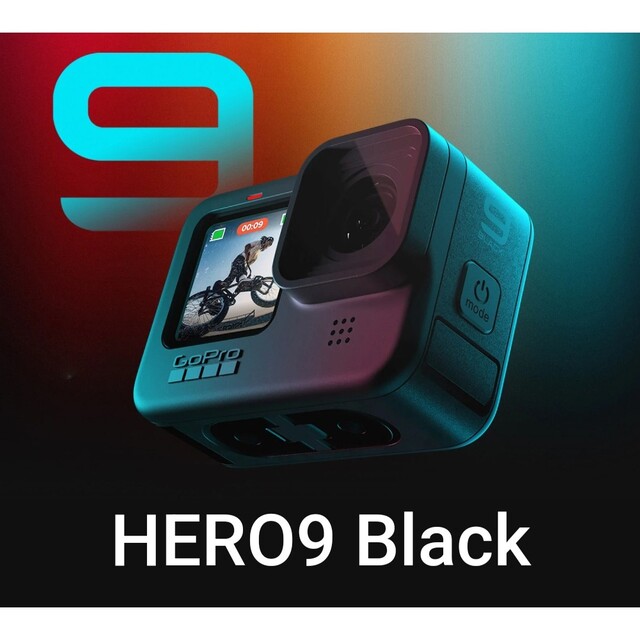 スマホ/家電/カメラGoPro HERO9、microSDカード、自撮り棒、ケース