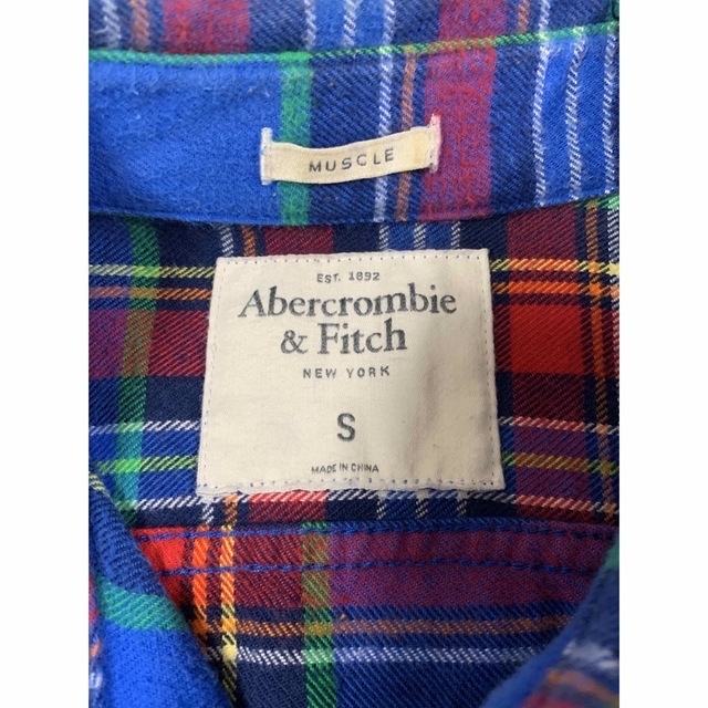 Abercrombie&Fitch(アバクロンビーアンドフィッチ)のAbercrombie&Fitchメンズ　フランネルチェックシャツ　USサイズS メンズのトップス(シャツ)の商品写真