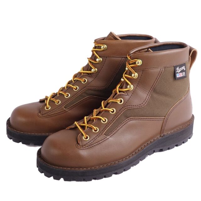 美品 ダナー Danner ブーツ ショートブーツ MUGHO D-7009 カーフレザー レースアップ シューズ メンズ 7.5(25.5cm相当)  ブラウン