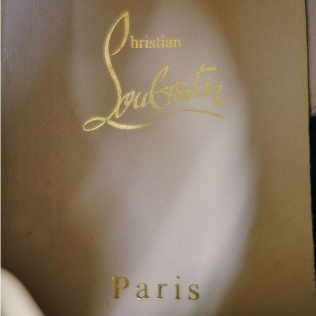 Church's(チャーチ)の美品 クリスチャンルブタン Christian Louboutin スニーカー ローカット レースアップ メッシュ カーフレザー シューズ メンズ 42(27cm相当) ネイビー メンズの靴/シューズ(スニーカー)の商品写真