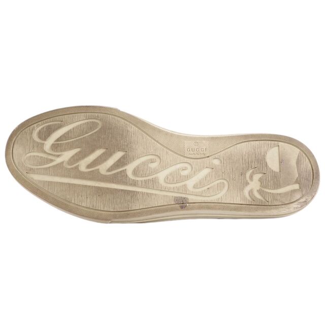 Gucci(グッチ)のグッチ GUCCI スニーカー ローカットスニーカー レースアップ クレストロゴ カーフレザー シューズ メンズ 27cm相当(表記無し) ブラック メンズの靴/シューズ(スニーカー)の商品写真